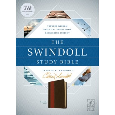 NLT The Swindoll Study Bible I/L Brown & Tan - Tyndale